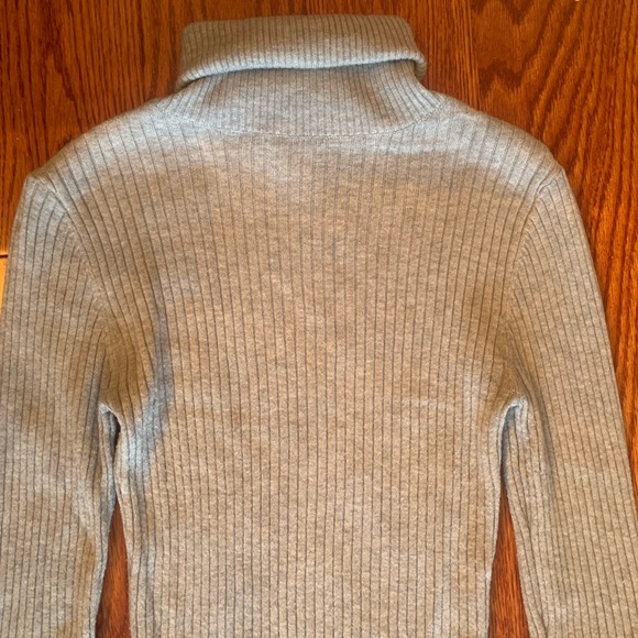 Dynamite Grey Ribbed Turtleneck Dress - Picture 2 of 9